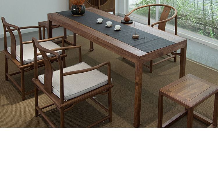 Horseshoe table dining-table writing desk(图8)