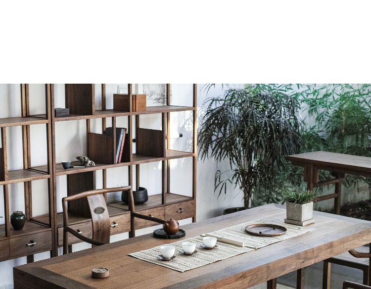 Horseshoe table dining-table writing desk(图10)