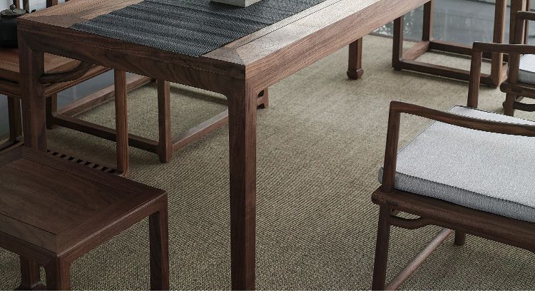 Horseshoe table dining-table writing desk(图12)