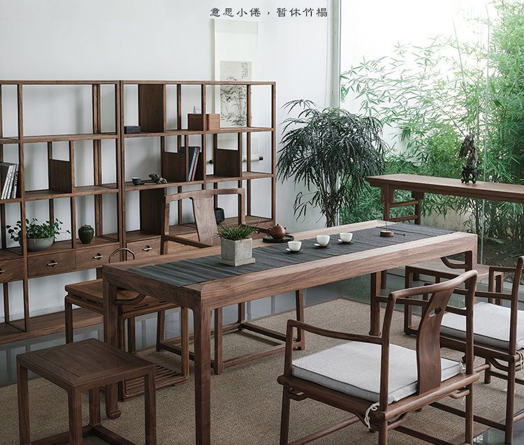 Horseshoe table dining-table writing desk(图3)