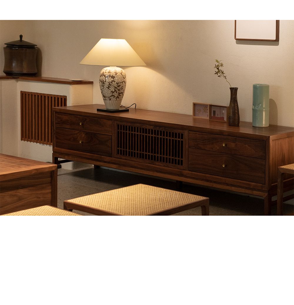 Solid wood Chinese style TV cabinet(图5)