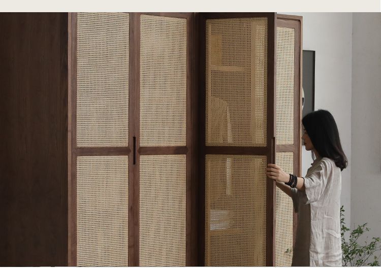 Chinese style wardrobe Straw mat decoration(图4)